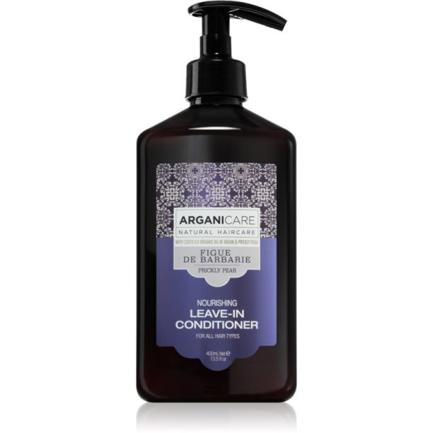 Arganicare Prickly Pear Nourishing Leave-In Conditioner подхранващ балсам без отмиване за суха и увредена коса 400 мл.