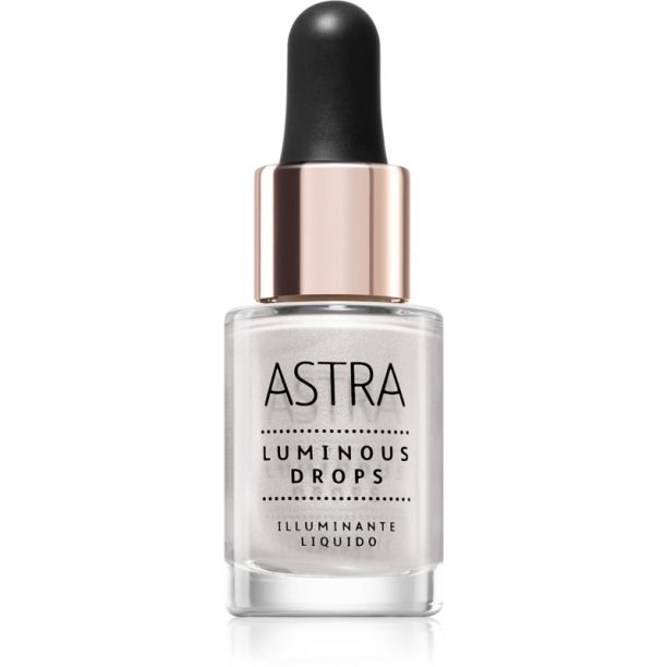 Astra Make-up Luminous Drops течен хайлайтър цвят 01 Magic Perlage 15 мл.