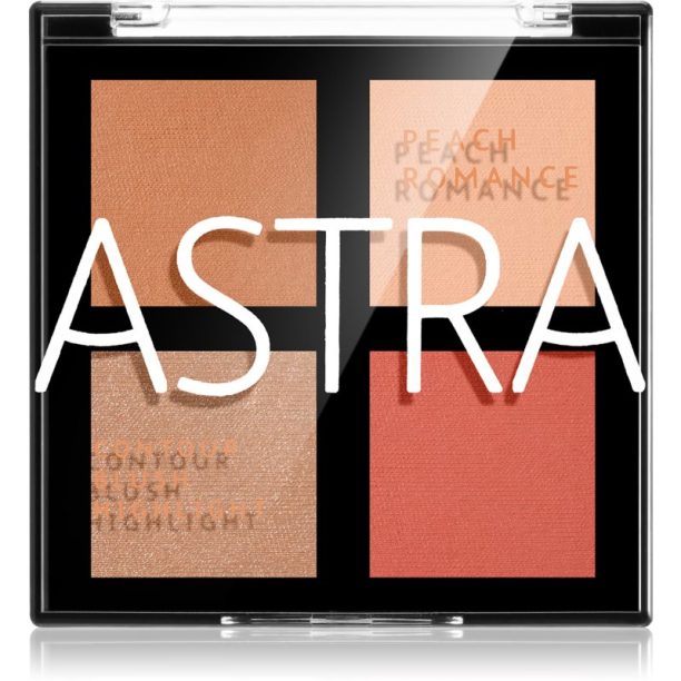 Astra Make-up Romance Palette контурираща палитра за лице за лице цвят 01 Peach Romance 8 гр.