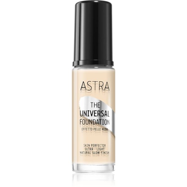 Astra Make-up Universal Foundation лек фон дьо тен с озаряващ ефект цвят 02W 35 мл.