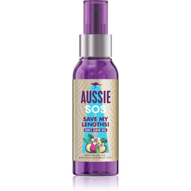 Aussie SOS Save My Lengths! 3in1 Hair Oil подхранващо масло за коса 100 мл. на ниска цена