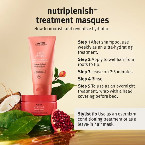 Aveda Nutriplenish™ Masque Light Moisture лека подхранваща грижа за нормална към суха коса хидратираща 25 мл. купи на топ цена