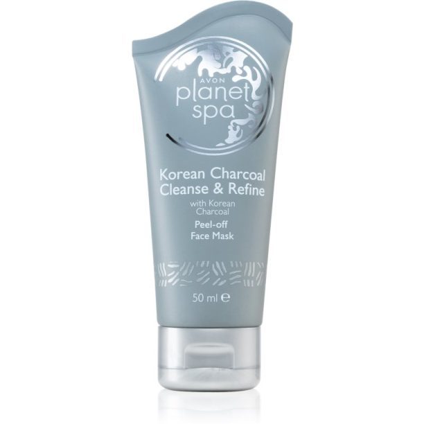 Avon Planet Spa Korean Charcoal Cleanse & Refine отлепяща се маска за лице с активен въглен 50 мл.