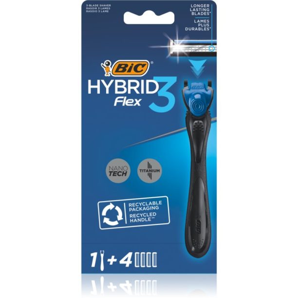 BIC FLEX3 Hybrid самобръсначка Резервни остриета 4 СК 1 бр.