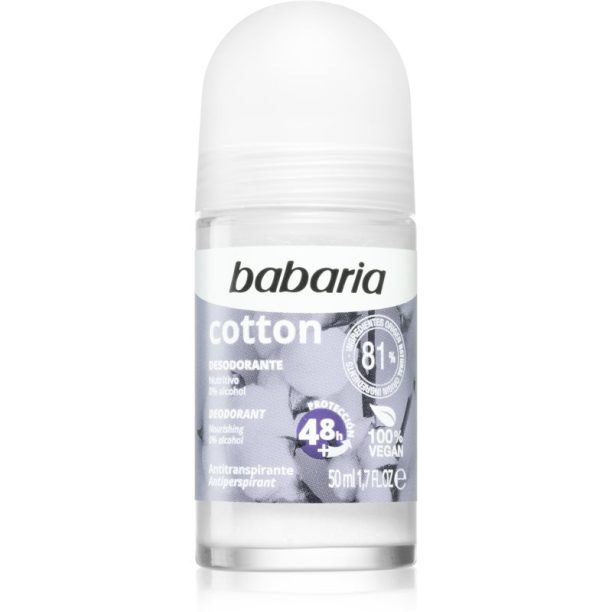 Babaria Deodorant Cotton рол- он против изпотяване с подхранващ ефект 50 мл.