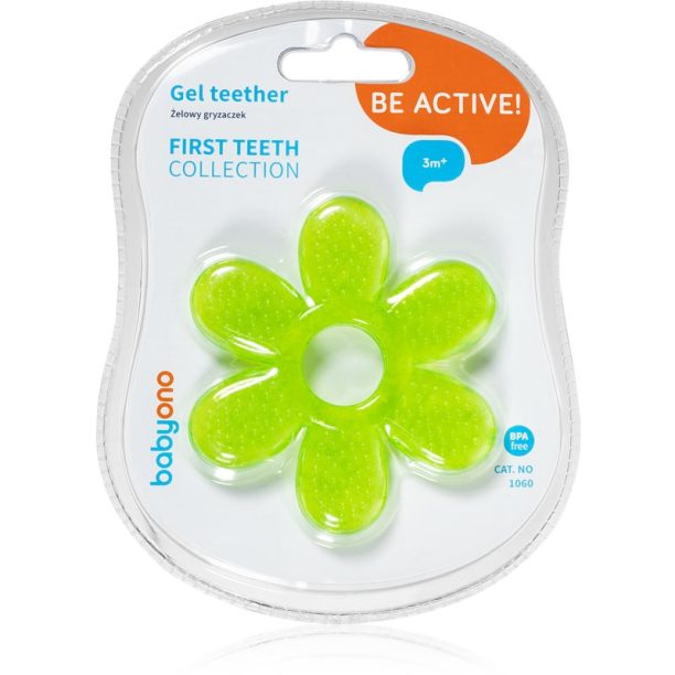 BabyOno Be Active Gel Teether гризалка Green Flower 1 бр.