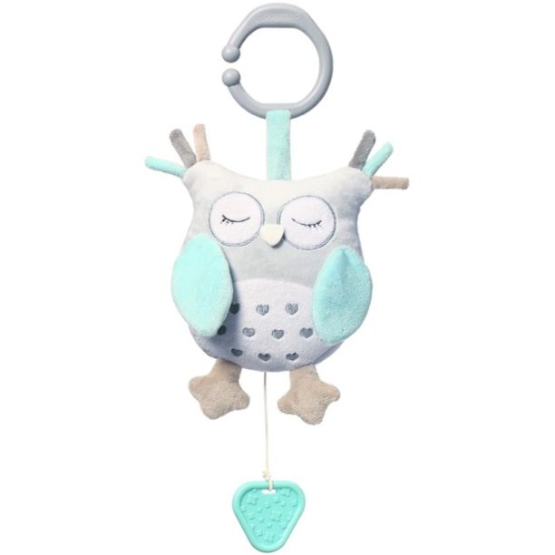 BabyOno Have Fun Musical Toy контрастна играчка за окачане с мелодия Owl Sofia 1 бр.