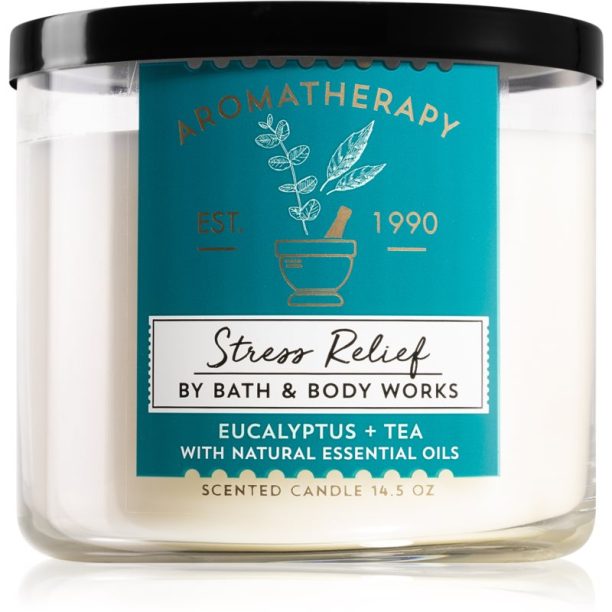 Bath & Body Works Aromatherapy Eucalyptus & Tea ароматна свещ 411 гр.