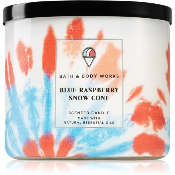 Bath & Body Works Blue Raspberry Snow Cone ароматна свещ 411 гр.