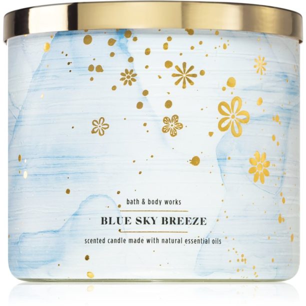 Bath & Body Works Blue Sky Breeze ароматна свещ 411 гр.