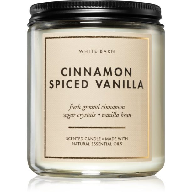 Bath & Body Works Cinnamon Spiced Vanilla ароматна свещ 198 гр.