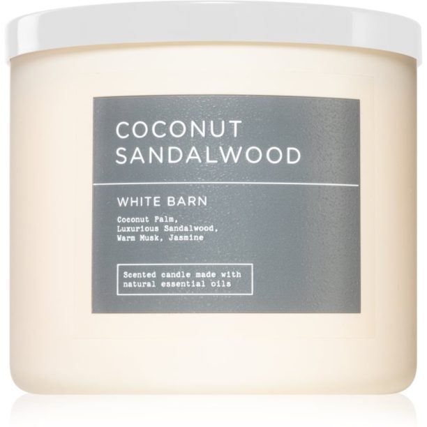 Bath & Body Works Coconut Sandalwood ароматна свещ 411 гр.