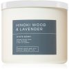 Bath & Body Works Hinoki Wood & Lavender ароматна свещ 411 гр.