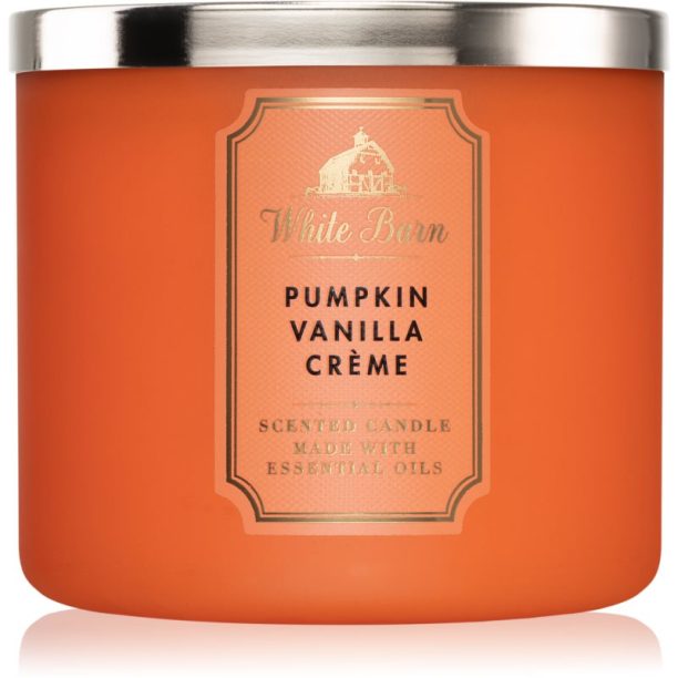 Bath & Body Works Pumpkin Vanilla Creme ароматна свещ 411 гр.