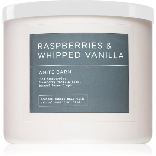 Bath & Body Works Raspberries & Whipped Vanilla ароматна свещ 411 гр.