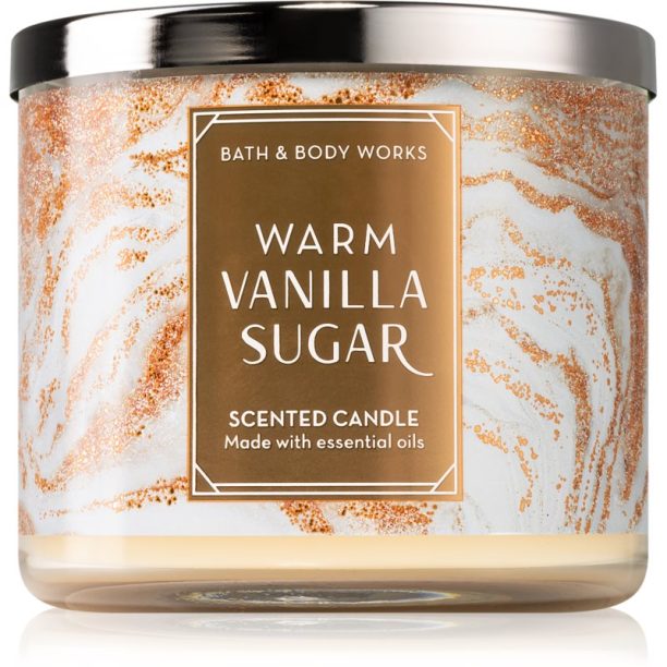 Bath & Body Works Warm Vanilla Sugar ароматна свещ 411 гр.