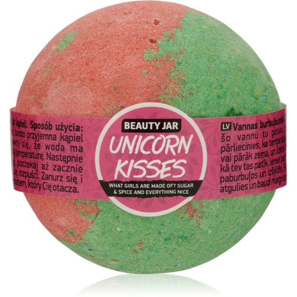 Beauty Jar Unicorn Kisses What Girls Are Made Of? Sugar & Spice And Everything Nice бомбичка за вана с аромат на ягоди 150 гр. на ниска цена