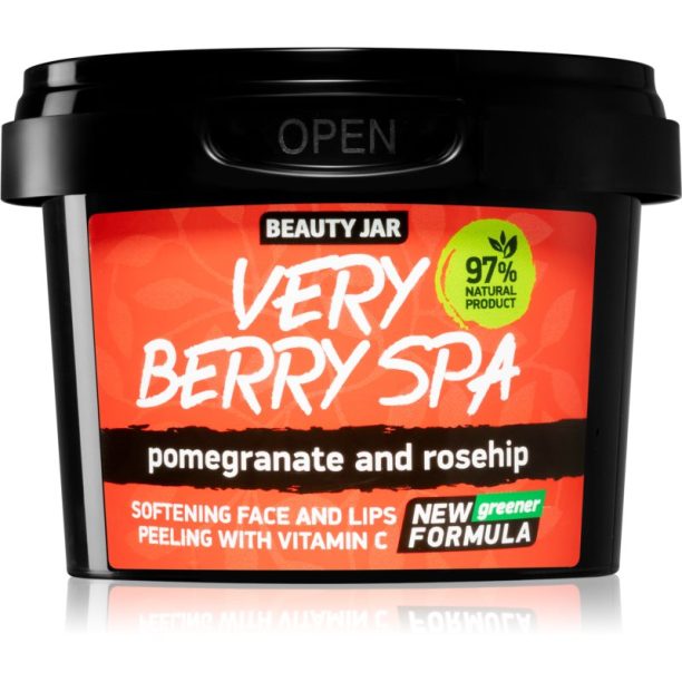 Beauty Jar Very Berry Spa омекотяващ захарен пилинг за лице 120 гр.