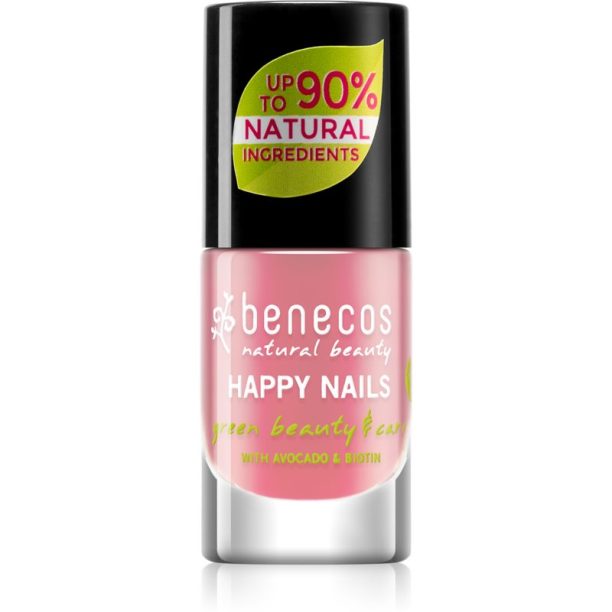 Benecos Happy Nails подхранващ лак за нокти цвят Bubble Gum 5 мл.