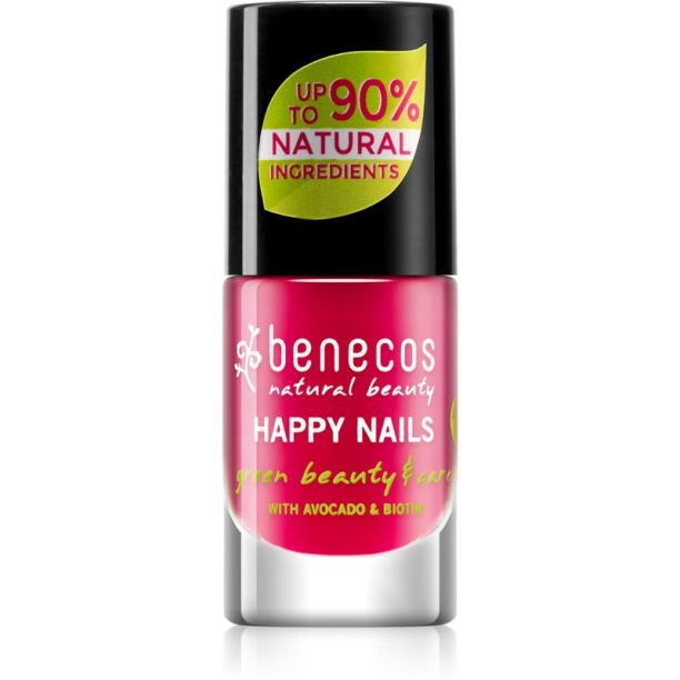 Benecos Happy Nails подхранващ лак за нокти цвят Hot Summer 5 мл.