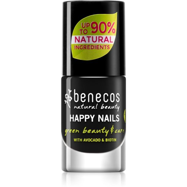 Benecos Happy Nails подхранващ лак за нокти цвят Licorice 5 мл.