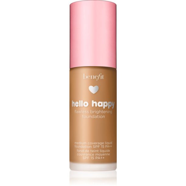 Benefit Hello Happy Flawless Brightening Foundation озаряващ течен фон дьо тен SPF 15 цвят 06 Medium Warm 30 мл. на ниска цена