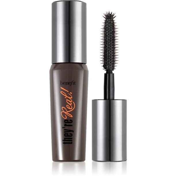 Benefit They're Real! Mascara Mini удължаваща спирала за ефект на изкуствени мигли цвят Jet Black 4 гр.