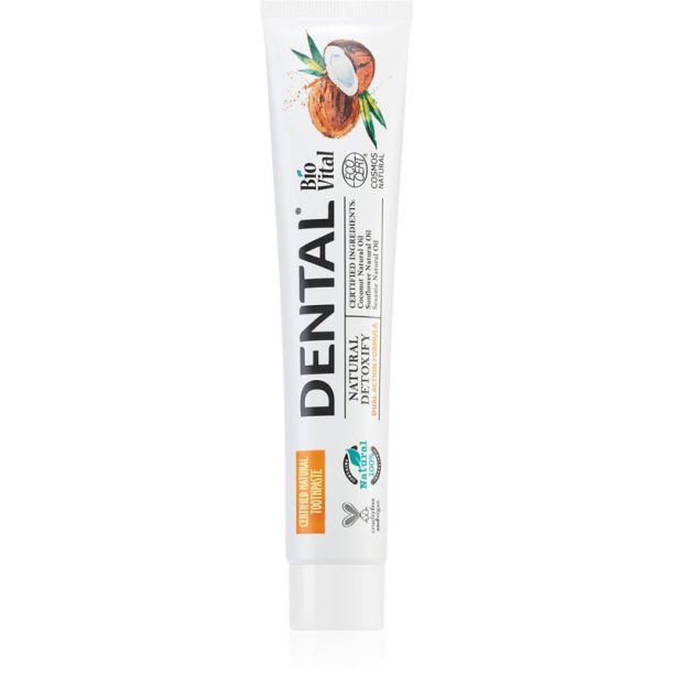 BioVital  Dental Natural Detoxify натурална паста за зъби за защита на зъбите и венците 75 мл.