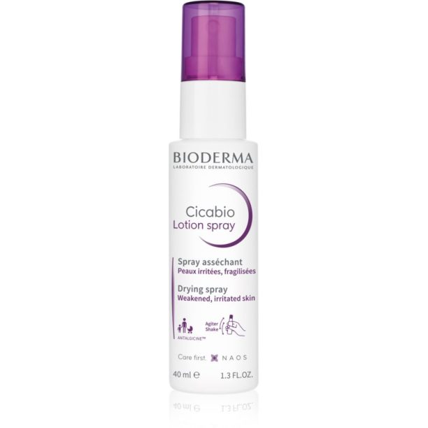 Bioderma Cicabio Lotion Spray изсушаващ и успокояващ спрей за раздразнена кожа 40 мл.