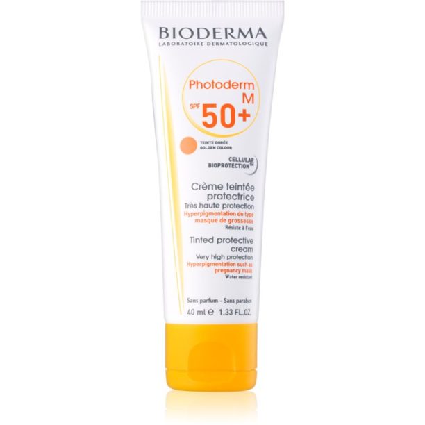 Bioderma Photoderm M защитен тониращ крем за лице SPF 50+ цвят Golden 40 мл.