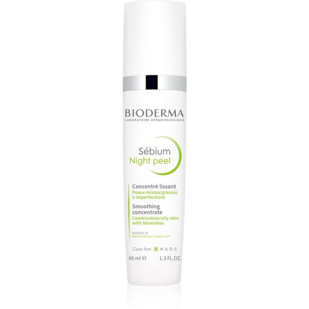 Bioderma Sébium Night Peel изглаждащ ексфолиращ серум против несъвършенства на кожата 40 мл.