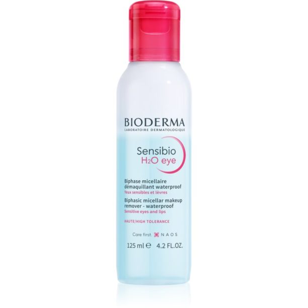 Bioderma Sensibio H2O eye двуфазна мицеларна вода за очи и устни 125 мл.