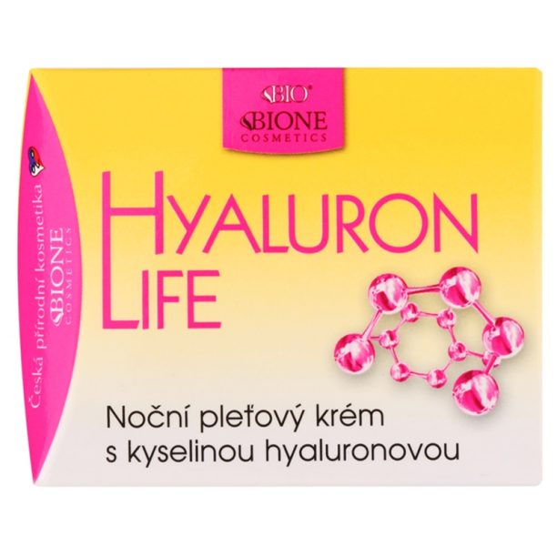 Bione Cosmetics Hyaluron Life нощен крем за лице с хиалуронова киселина 51 мл. купи на топ цена