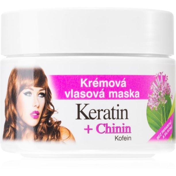 Bione Cosmetics Keratin + Chinin маска-крем За коса 260 мл.