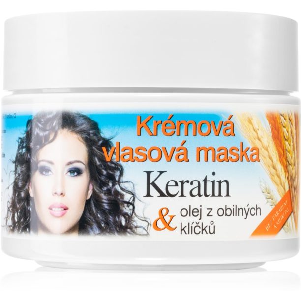 Bione Cosmetics Keratin + Grain маска-крем за всички видове коса 260 мл.