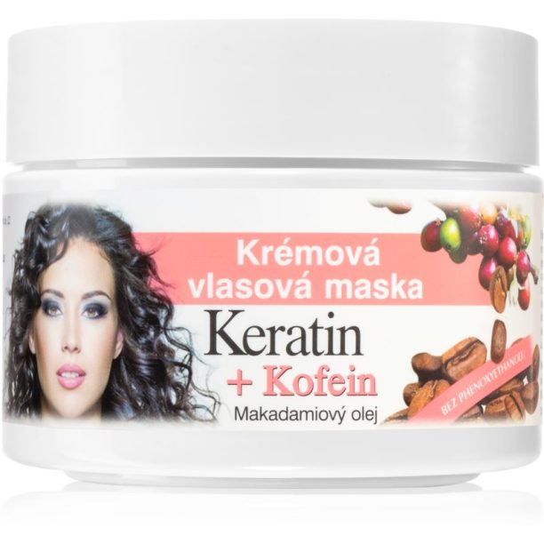 Bione Cosmetics Keratin + Kofein маска-крем За коса 260 мл.