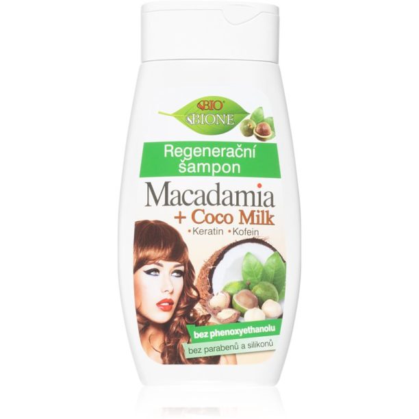 Bione Cosmetics Macadamia + Coco Milk регенериращ шампоан 260 мл.