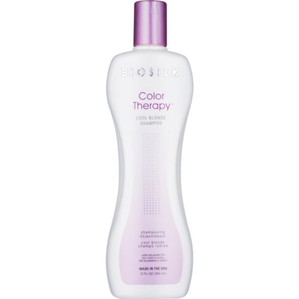 Biosilk Color Therapy Cool Blonde Shampoo шампоан неутрализиращ жълтеникавите оттенъци 355 мл.