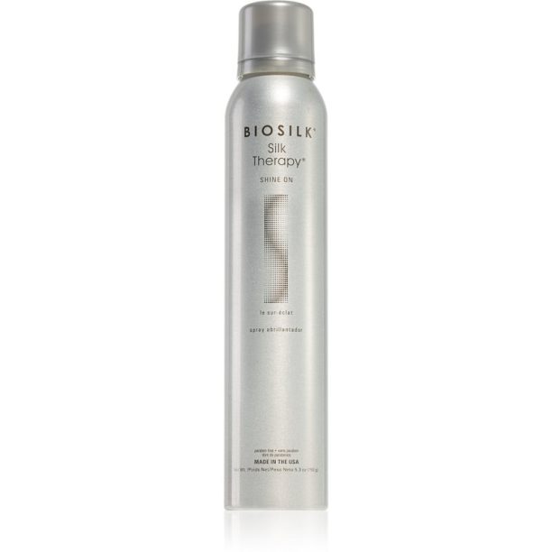 Biosilk Silk Therapy Shine On стилизиращ спрей за блясък и мекота на косата 150 гр.