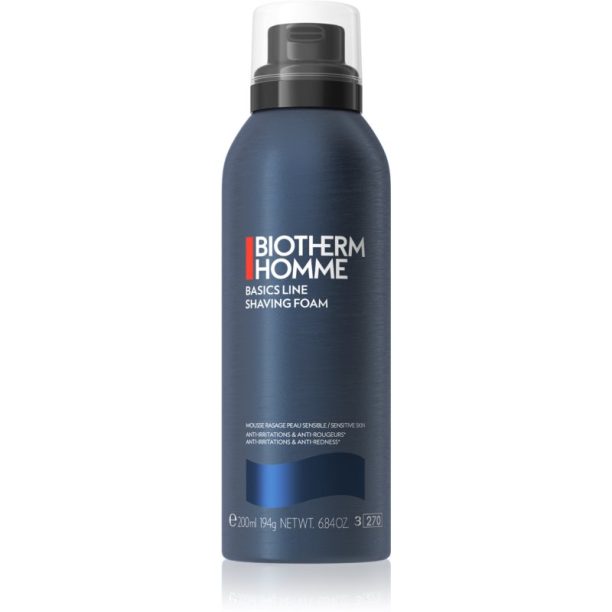 Biotherm Homme Basics Line пяна за бръснене за чувствителна кожа на лицето 200 мл.