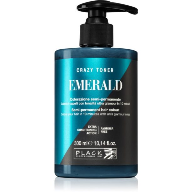 Black Professional Line Crazy Toner цветен тонер Emerald 300 мл.