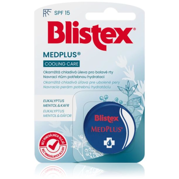 Blistex MedPlus охлаждащ балсам за сухи и напукани устни SPF 15  7 мл.