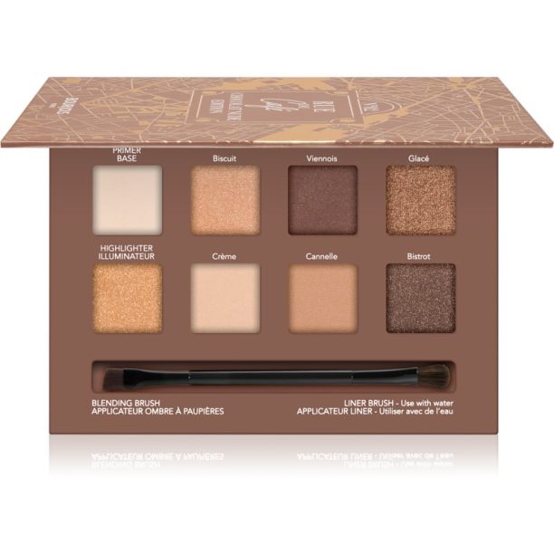 Bourjois Beau Regard палитра от сенки за очи с четка 02 Chocolate Nude Edition 7.68 гр.