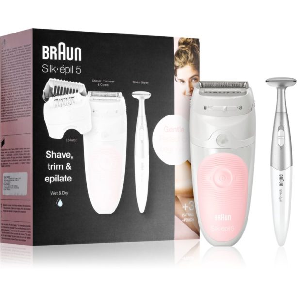 Braun Silk-épil 5 S5820 епилатор + бикини тример 5-820 на ниска цена