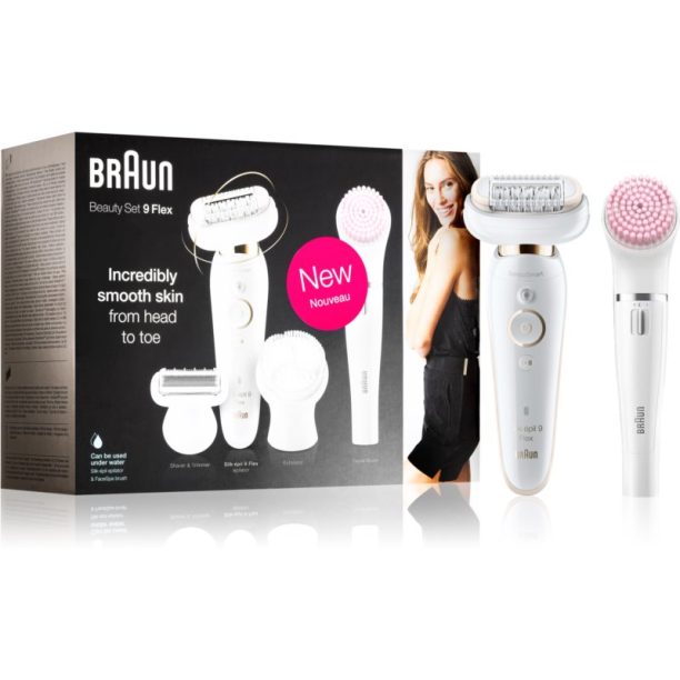 Braun Silk-épil 9 Flex 9100 Beauty Set епилатор с четка за почистване 1 бр. на ниска цена