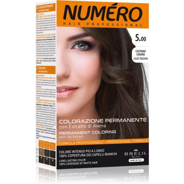 Brelil Numéro Permanent Coloring боя за коса цвят 5.00 Light Brown 125 мл. на ниска цена