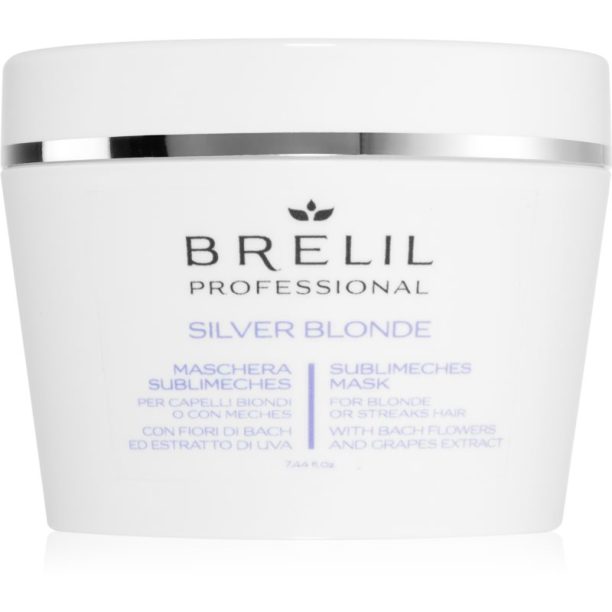 Brelil Numéro Silver Blonde Sublimeches Mask хидратираща маска неутрализиращ жълтеникавите оттенъци 220 мл.