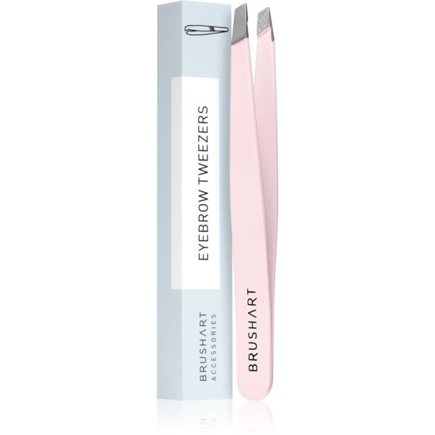 BrushArt Accessories Eyebrow tweezers пинсета Pink