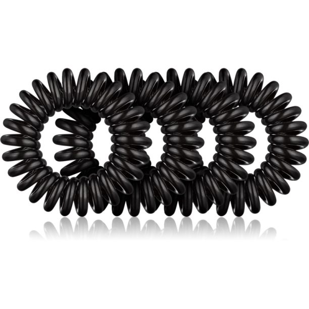 BrushArt Hair Hair Rings ластици за коса Black 4 бр.