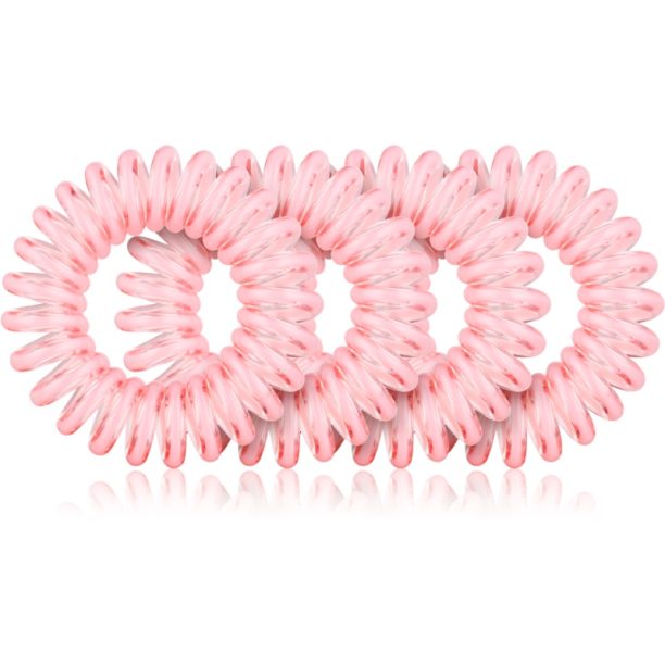 BrushArt Hair Hair Rings ластици за коса Clear Pink 4 бр.